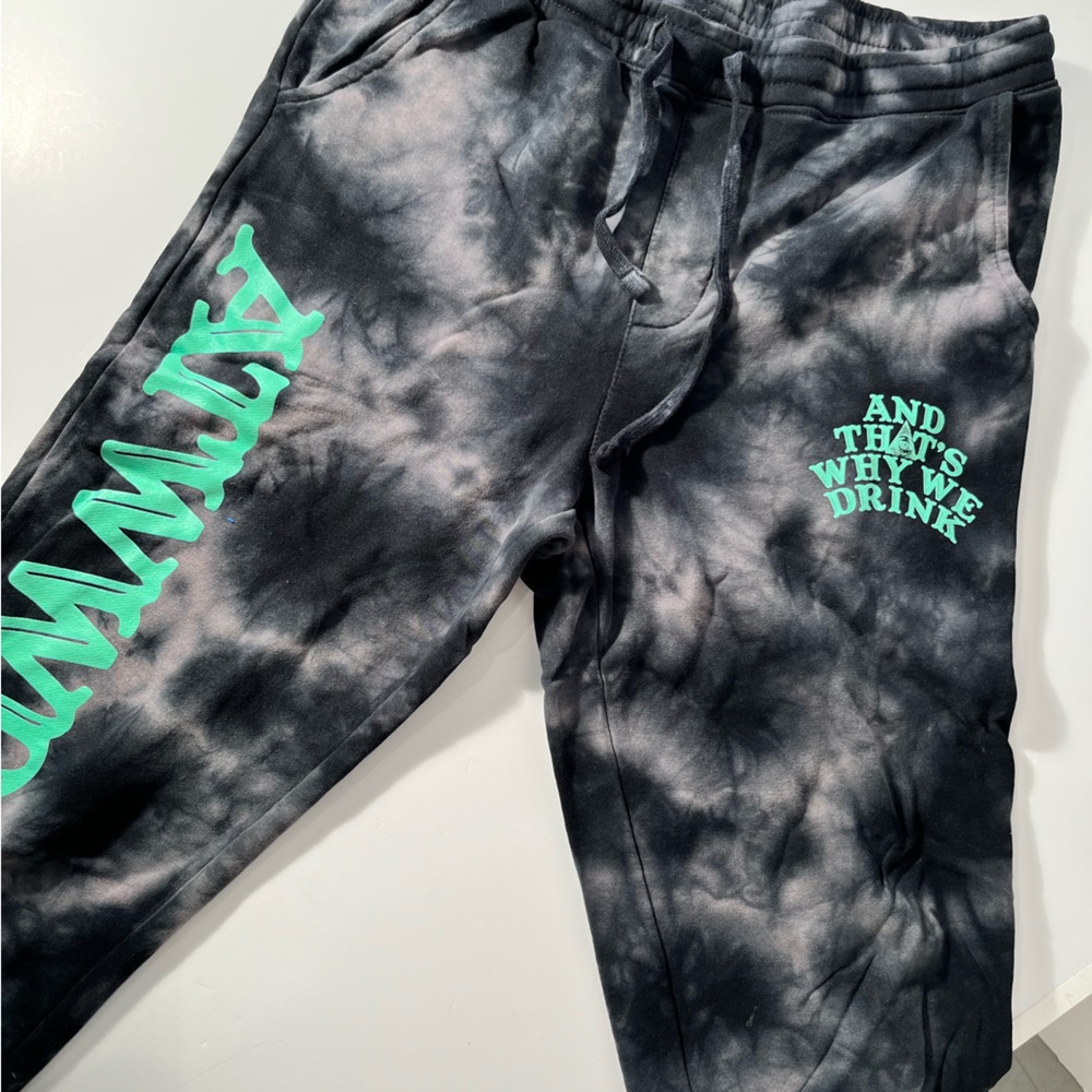 And That’s Why We Drink tie-dye sweatpants size M